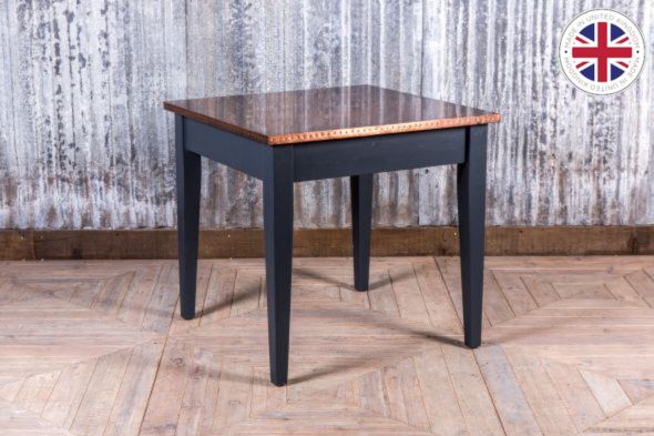 Small Metal Top Tapered Leg Base Dining Table